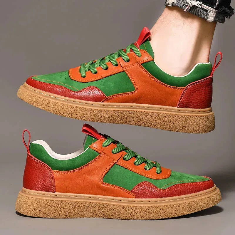 STARBURST GENUINE LEATHER SNEAKERS