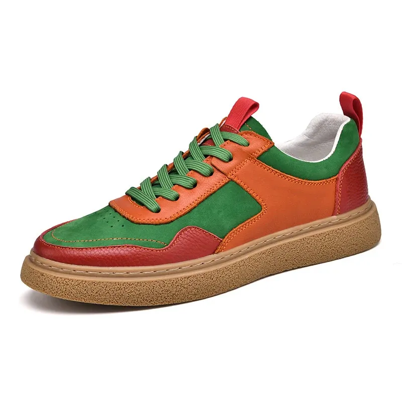 STARBURST GENUINE LEATHER SNEAKERS