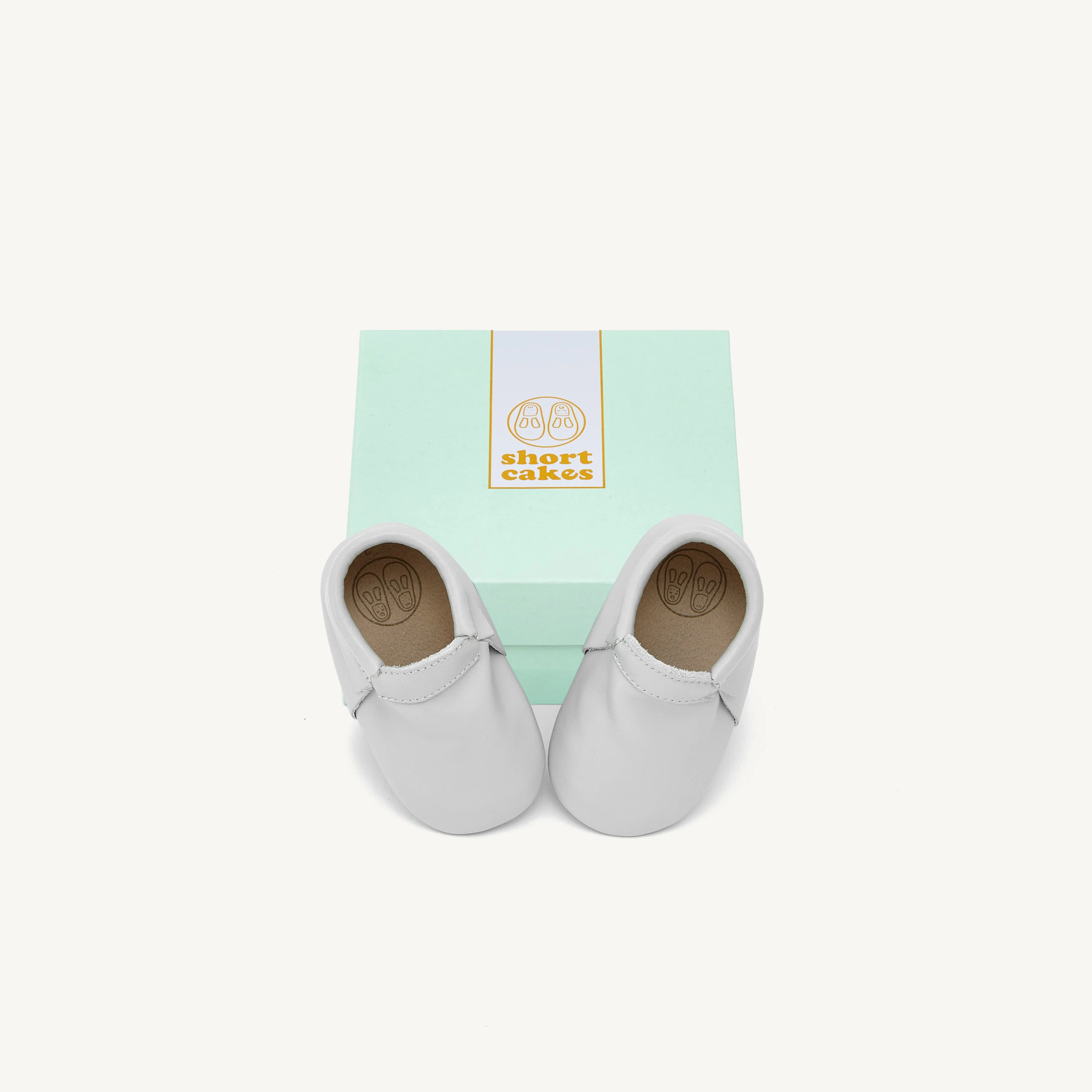 sunny grey baby moccasins