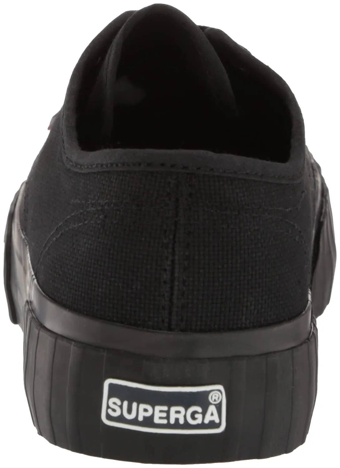 Superga 2630 Cotu All Black Lace Up Rounded Toe Tennis Shoe Signature Sneaker