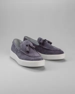 Tassel Loafers Suede Gray