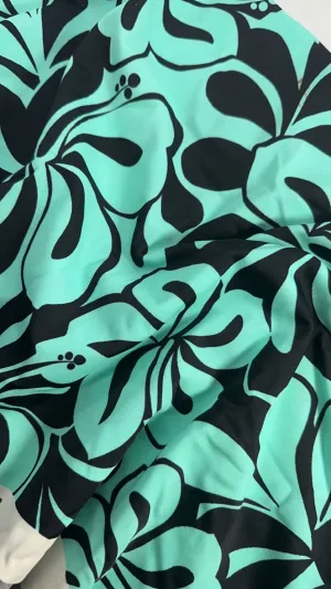 Teal Hawaiian Floral SPF 50 H2O Mocc