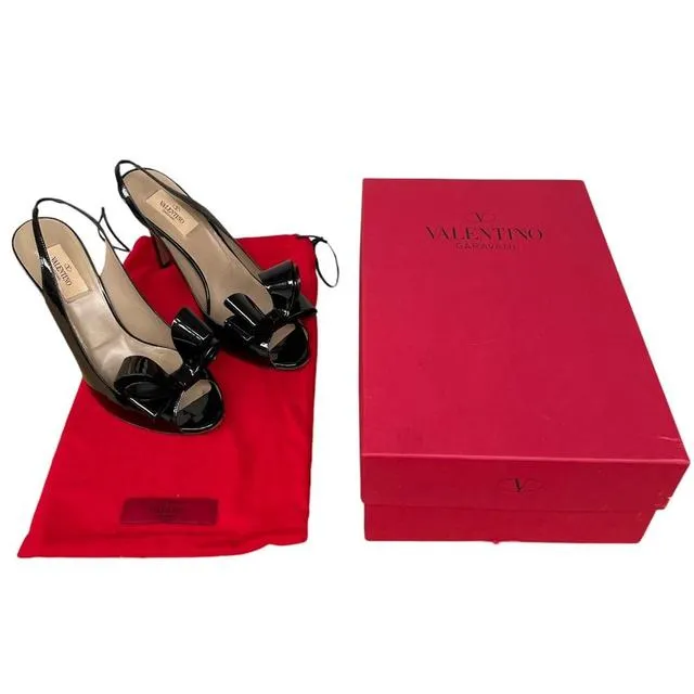 Valentino Patent Leather Slingback High Heels UK 6.5