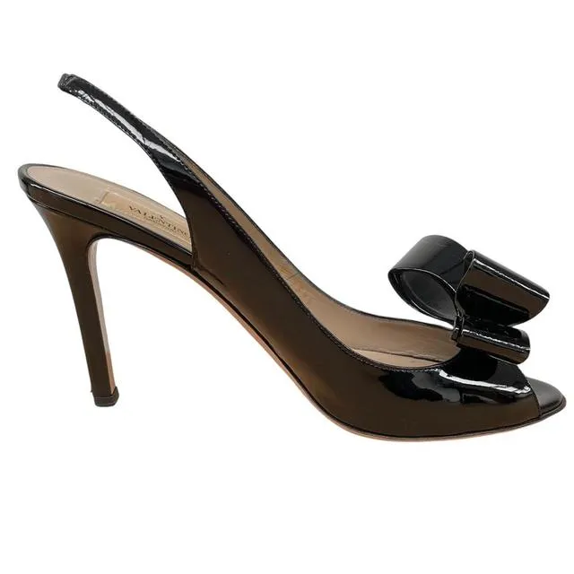 Valentino Patent Leather Slingback High Heels UK 6.5