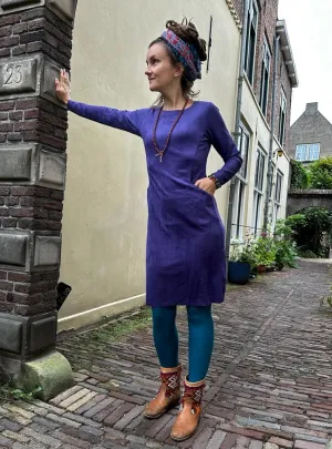 Velvet Sporty Dress - paars