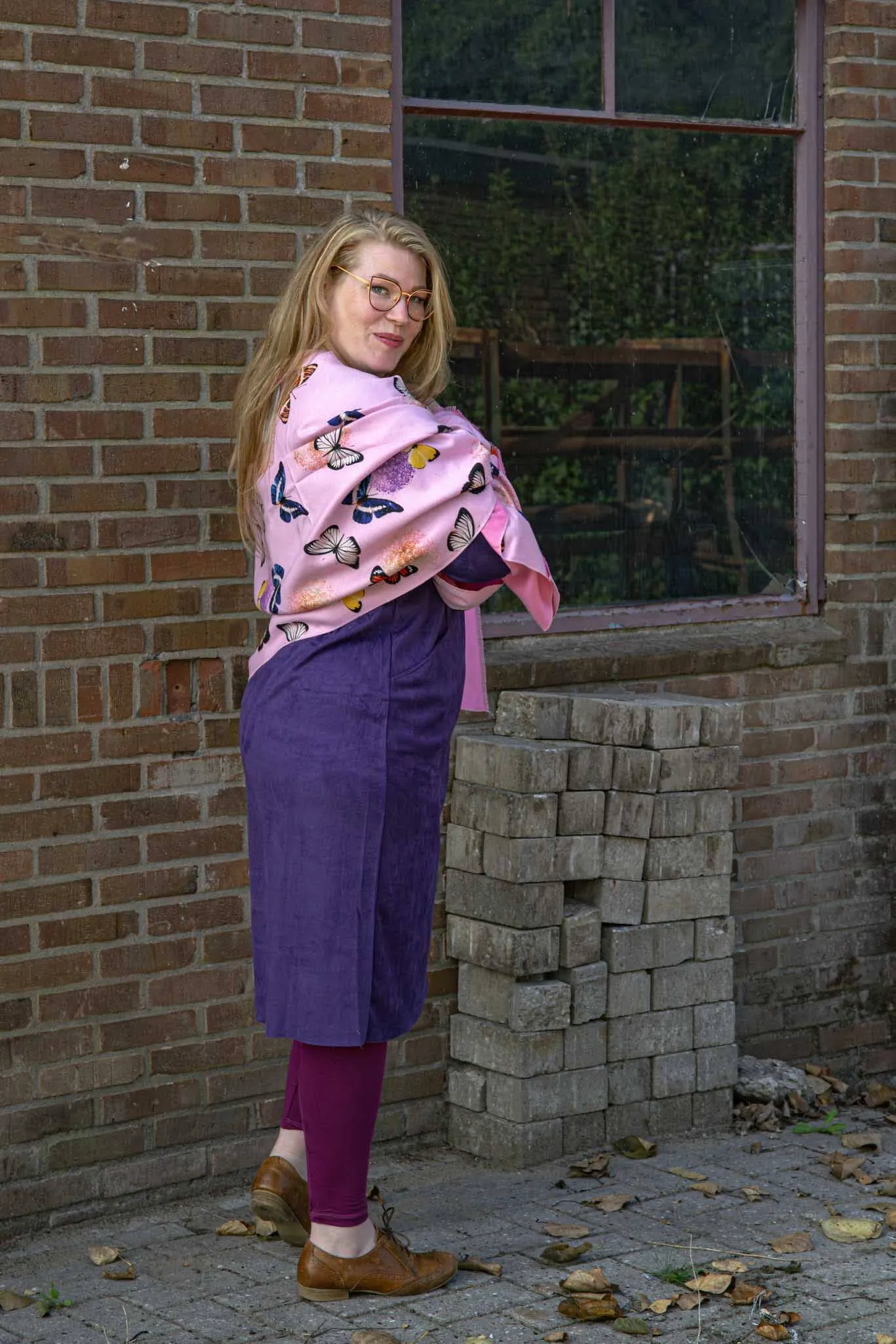 Velvet Sporty Dress - paars