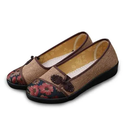 Women Leisure Chic Shoes Breathable Slip-on Loafers Sweat Absorption Flats