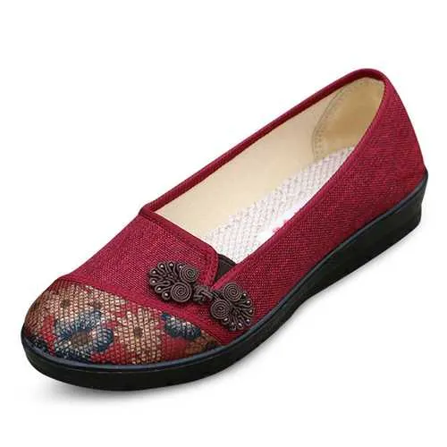 Women Leisure Chic Shoes Breathable Slip-on Loafers Sweat Absorption Flats