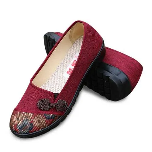 Women Leisure Chic Shoes Breathable Slip-on Loafers Sweat Absorption Flats