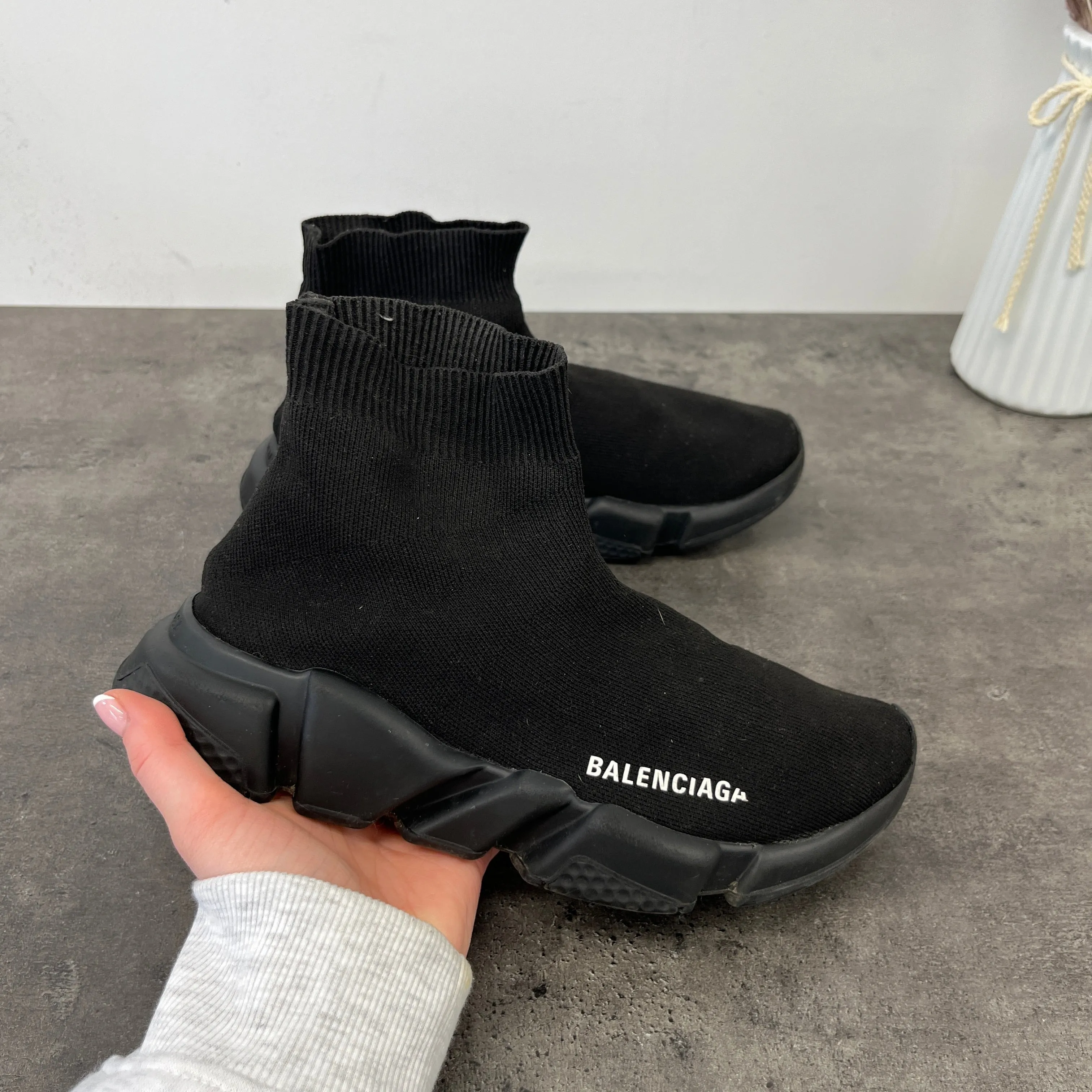 Women's Speed Sock High Trainers Black Size EU 38 / UK 5