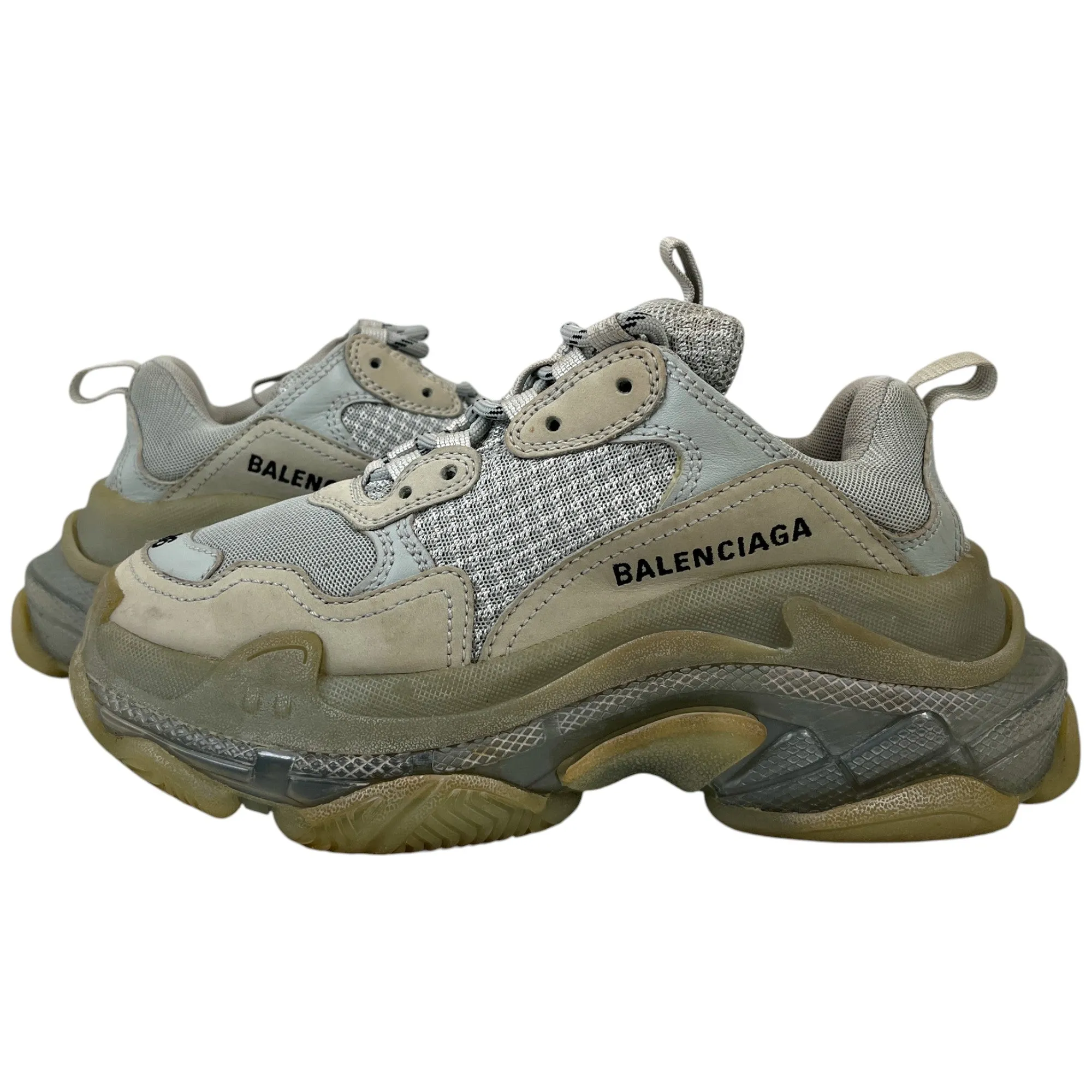 Women's Triple S Low Trainers Grey Size EU 36 / UK 3