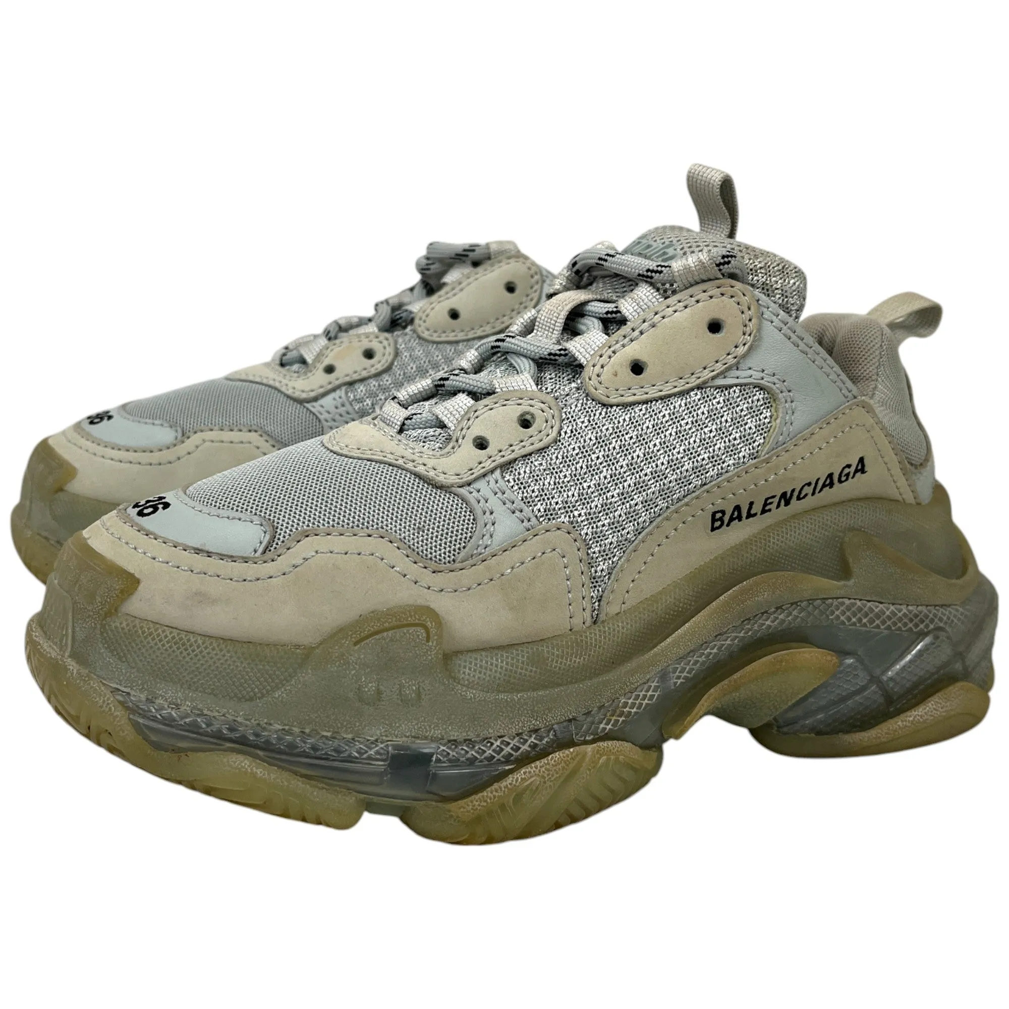 Women's Triple S Low Trainers Grey Size EU 36 / UK 3