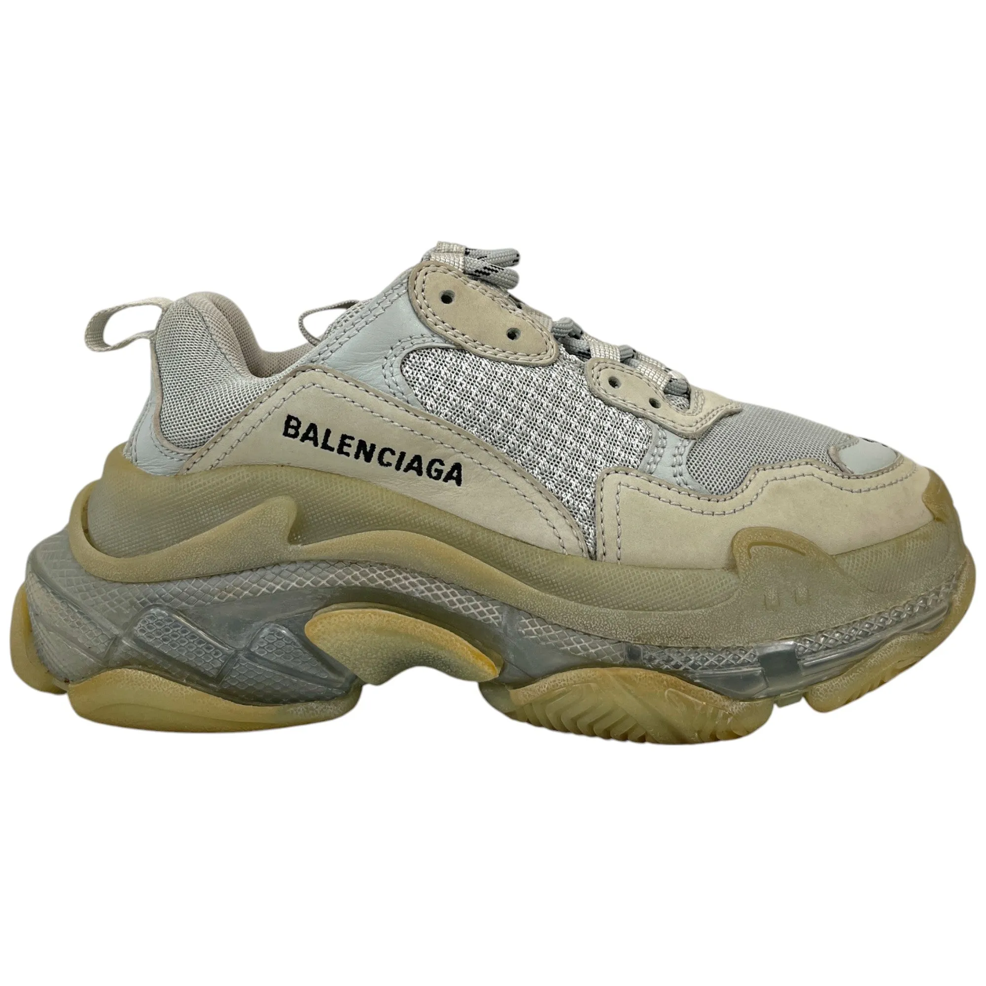 Women's Triple S Low Trainers Grey Size EU 36 / UK 3