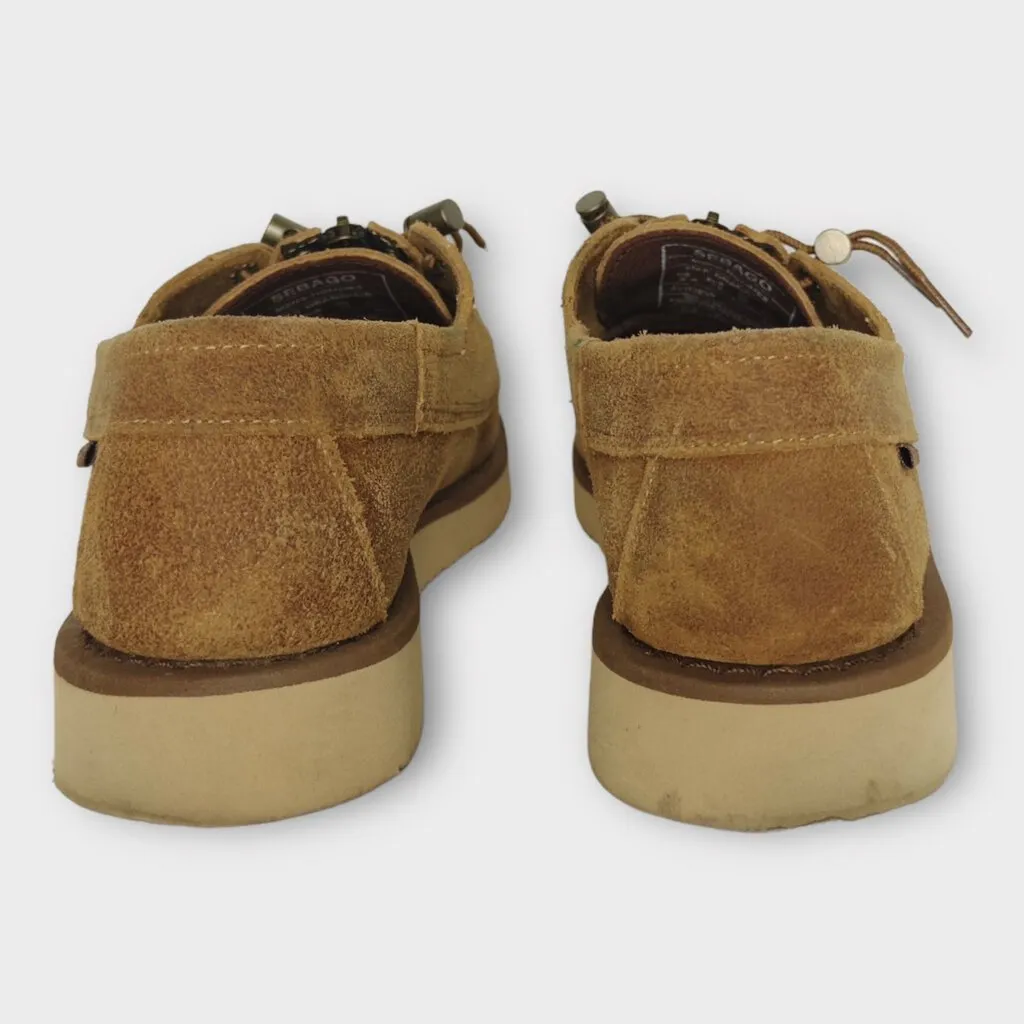 x Engineered Garments Tan Suede Zip Front Loafers