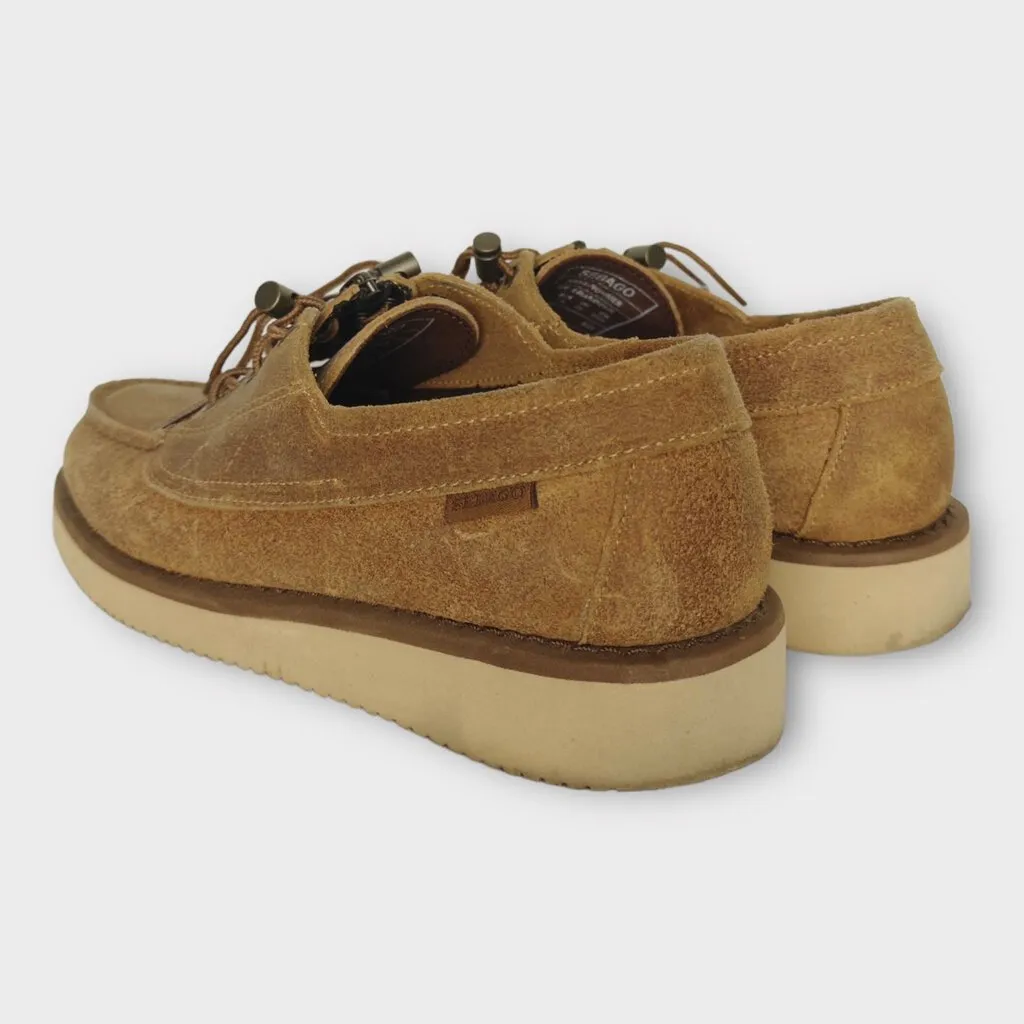 x Engineered Garments Tan Suede Zip Front Loafers