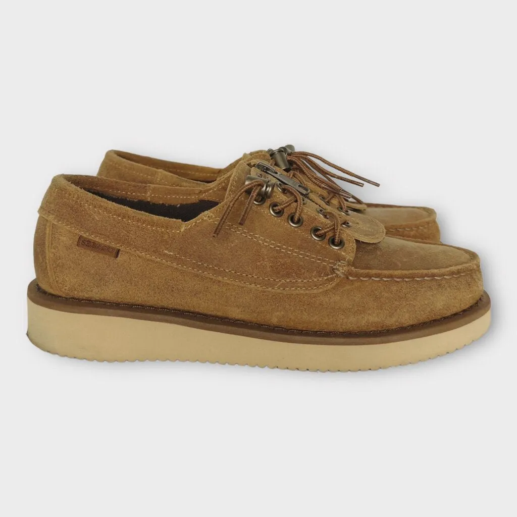 x Engineered Garments Tan Suede Zip Front Loafers